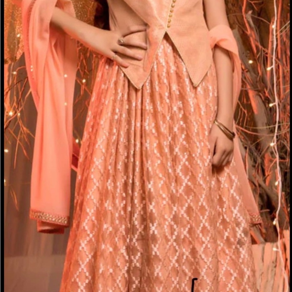 Charming Peach Kids Formal Dress